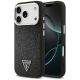 Guess Glitter Triangle Logo MagSafe Case for iPhone 17 Pro - Black
