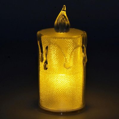 12. DECORATIVE CANDLE 3.5x8CM DECORATED LED