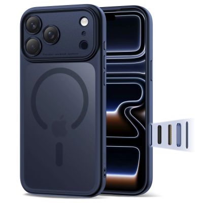 8. Tech-Protect Magpeak Magsafe CC Case for iPhone 17 Pro Max - Matte Navy Blue
