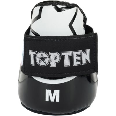 4. TOP TEN OSTT-PU "SUPERLIGHT" URBAN ARTS foot protectors black and red (WAKO APPROVED new)