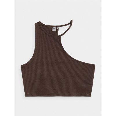 5. Women's asymmetrical one-shoulder crop top 4F