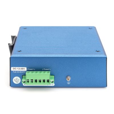8. 8+4-Port Gigabit Ethernet PoE Industrial Switch with 8x GE RJ45 and 2 SFP+ Ports, PoE