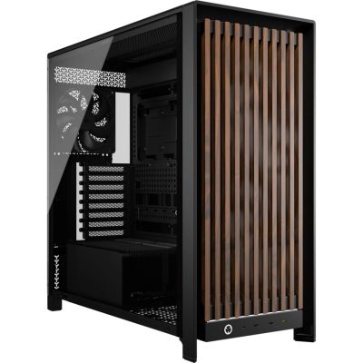 4. Corsair FRAME 5000D WOOD RS Midi Tower Black, Walnut