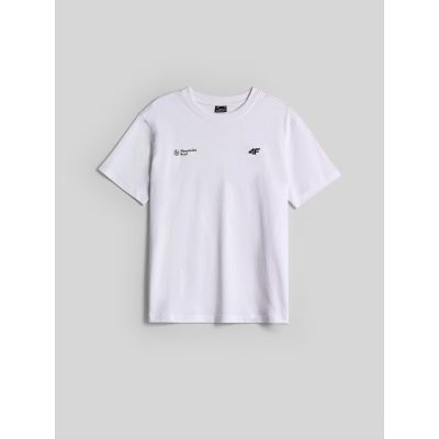 6. Women's loose T-shirt with print 4F 4FKAW26TTSHF4507-10S