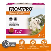 FRONTPRO Flea and tick tablets for dogs (2-4 kg) - 3x 11.3 mg