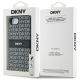 8. DKNY Repeat Texture Pattern with Tonal Stripe case for iPhone 16e - black