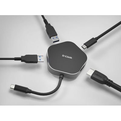 2. D-Link DUB-M420 Thunderbolt 3 Wired Docking Station Aluminum, Black