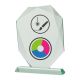 2. Glass trophy with LuxorJet color print, engraving, paint filling and case