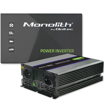 12. Qoltec Monolith 6000 MS Wave Voltage Converter | 12V to 230V | 3000/6000W | USB
