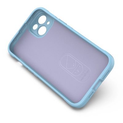 6. Magic Shield Case case for iPhone 14 Plus flexible armored case light blue
