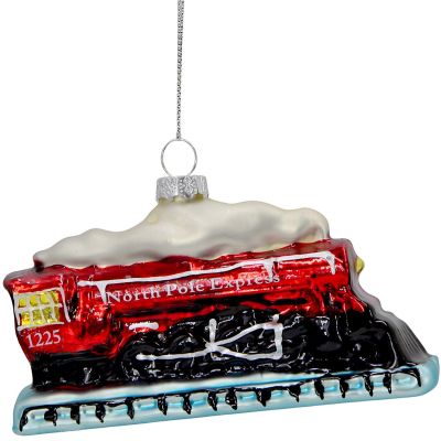 2. GLASS SHAPED ORNAMENT THE POLAR EXPRESS SASKA GIFT & DECOR