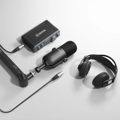 7. BOYA BY-DM500 Cardioid XLR Dynamic Microphone for Podcasts - Black