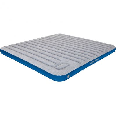 High Peak Cross Beam King Extra Long Velvet Mattress Light Gray Blue 40047