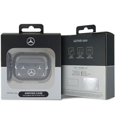 4. Mercedes MEAP28DPMGS AirPods Pro 2 (2022/2023) cover black Large Star Pattern