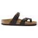 6. Birkenstock Mayari Habana Narrow Women's Flip-Flops, Nubuck Leather, Brown (0171323)