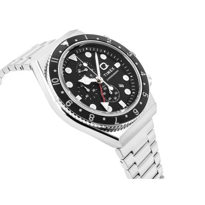 3. TIMEX Q Timex 3-Time Zone Chronograph TW2V69800 Men's Watch + BOX