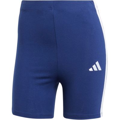 2. Women's adidas Essentials 3-Stripes High Waisted Biker Shorts Blue JE1225