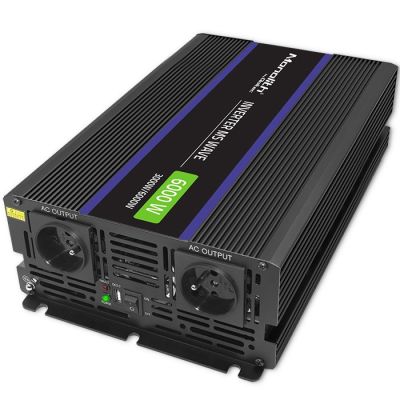 11. Qoltec Monolith 6000 MS Wave Voltage Converter | 12V to 230V | 3000/6000W | USB