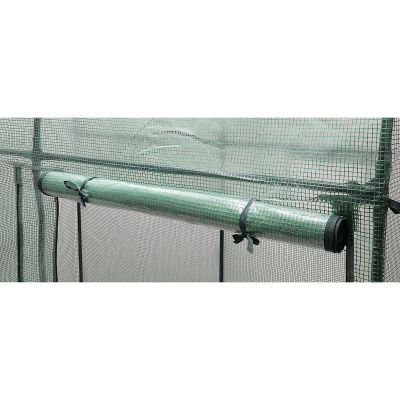 32. GREENHOUSE GARDEN TUNNEL TWO ENTRANCES FOR TOMATOES AND CUCUMBERS 200x100x180CM GREEN