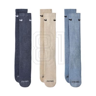 Nike Everyday Plus Cushioned Socks 3 Pairs Dark Gray, Beige, Light Gray SX6888 901