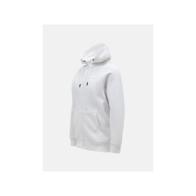 2. Peak Performance M Original Small Logo Zip Hood sweatshirt white