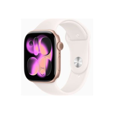 Apple Watch 11 GPS Smartwatch 46mm Rose Gold Alu Sport Band S/M Pink (MEV64RK/A)
