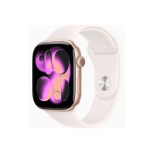 Apple Watch 11 GPS Smartwatch 46mm Rose Gold Alu Sport Band S/M Pink (MEV64RK/A)