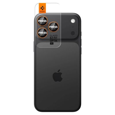 2. Spigen Optik Pro Camera Lens Glass for iPhone 16 Pro / Max / 17 Pro / Max - Orange