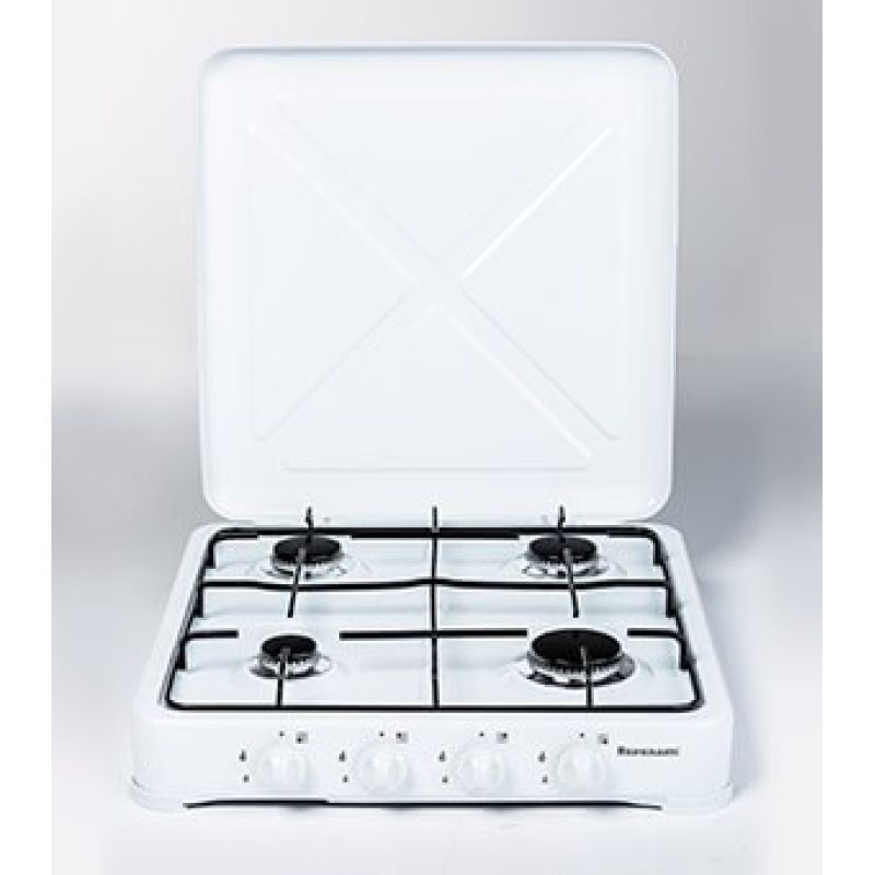 8. Ravanson K-04T 4-burner adjustable gas stove (white)