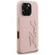 4. Karl Lagerfeld FW Grained Signature Logo iPhone 16 Pro Case - Pink