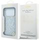 8. Guess IML Leopard Glitter Triangle Logo MagSafe Case for iPhone 17 Pro / 18 Pro - Blue
