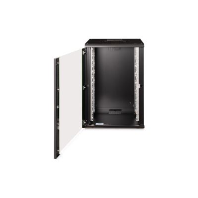 2. Digitus Unique 19" 20U wall-mounted network cabinet 600x450, glass door, black, undivided, assembled, 100kg