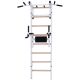 18. WOODEN AND METAL GYMNASTIC WALL BAR WITH BAR AND ACCESSORIES BENCHK 232W