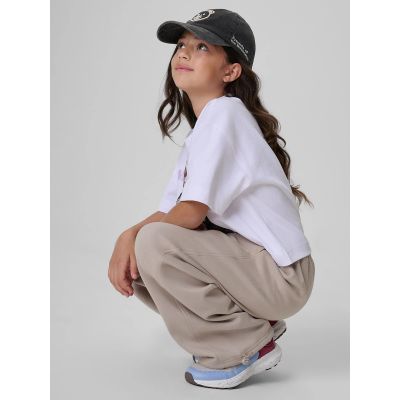4. Girls' boxy T-shirt with print 4F 4FJKAW26TTSHF4426-10S