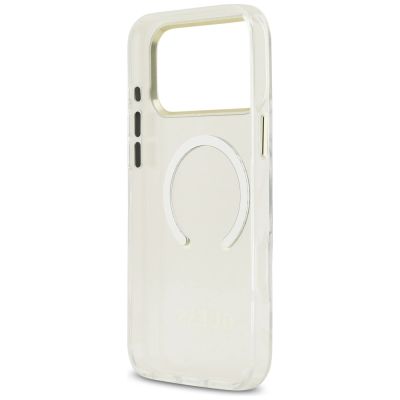 7. Guess Metal Outline MagSafe Case for iPhone 17 Pro Max / 18 Pro Max - Gold