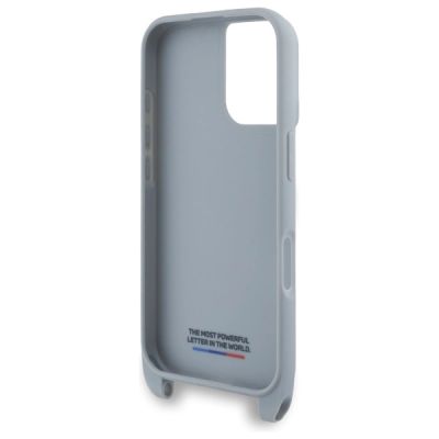 6. BMW M Edition Carbon Stripe & Strap iPhone 16 Case - Gray
