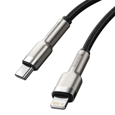 8. Baseus Cafule Series Metal Data USB-C / Lightning 20W PD cable 1 m - black