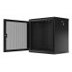 9. WALL-HUNG RACK CABINET 19" 12U 600X450 BLACK PERFORATED DOOR LANBERG (FLAT PACK)