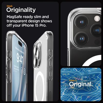 10. Spigen Ultra Hybrid Mag Case with MagSafe for iPhone 15 Pro - Clear Matte