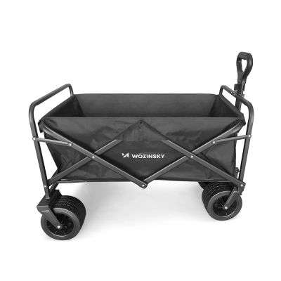 18. Wozinsky WZP-100 beach, tourist, garden trolley, durable, wide wheels, with safety net up to 100 kg - black