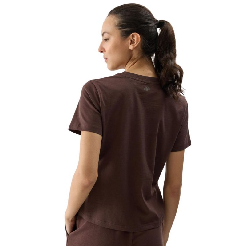 2. Women's T-shirt 4F F1354 dark brown 4FWSS24TTSHF1354 80S