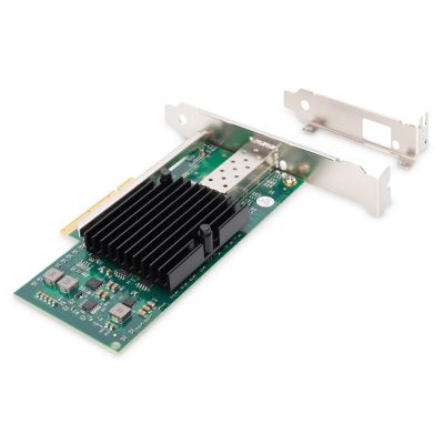 3. Single 10Gbps fiber optic port (SFP+) on PCI Express card, chipset: Intel JL82599EN
