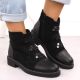 12. Women’s Black Suede-Look Ankle Boots with Warm Lining M.Daszyński SA252-4
