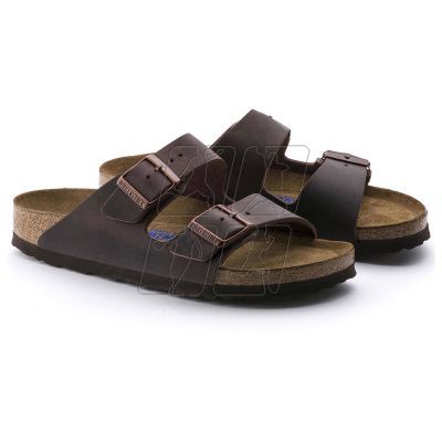 3. Birkenstock Arizona Soft Footbed Oiled Leather Habana Narrow Women's Slides (0452763)