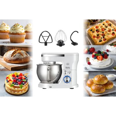 24. ELDOM WRK1300 DULCE PLANETARY ROBOT, 1300W, 5L, TRY ATTACHMENTS FOR WHIPPING, MIXING, KNEADING, REMOVABLE METAL BOWL
