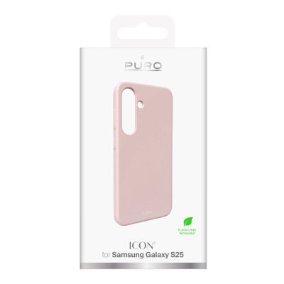 4. Puro Icon Silicone Case for Samsung Galaxy S25 - Pink