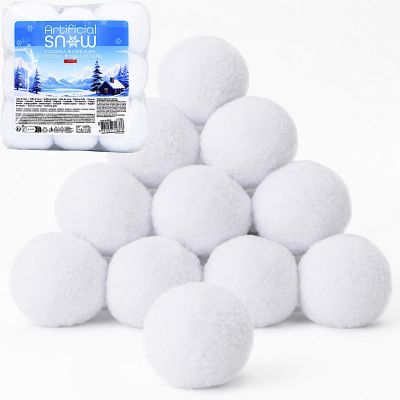 ARTIFICIAL SNOW BALLS FOR DECORATION 6CM 9 PCS