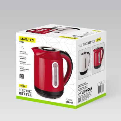 5. Electric kettle 1.7l 2000W MR-041-RED MAESTRO