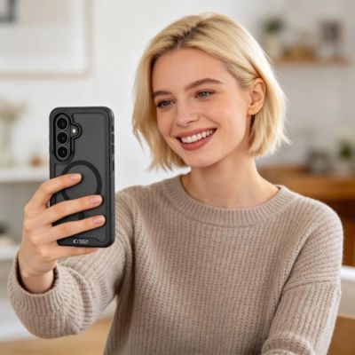 5. Tech-Protect Defense MagSafe Case for Samsung Galaxy A57 5G - Black