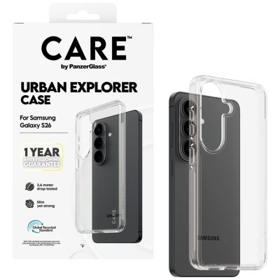 4. CARE by PanzerGlass Urban Explorer Transparent Case for Samsung Galaxy S26 - transparent